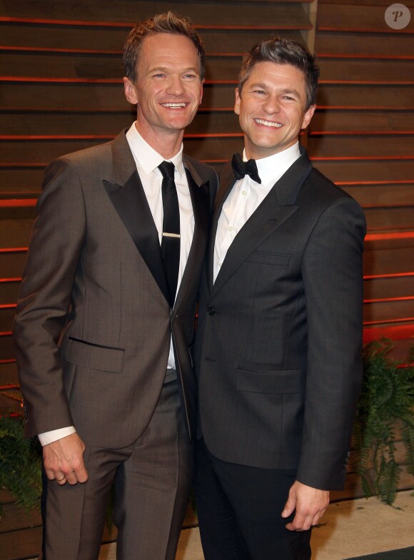 Neil Patrick Harris et David Burtka à la soirée Vanity Fair après la 86 ème cérémonie des Oscars le 2 mars 2014 