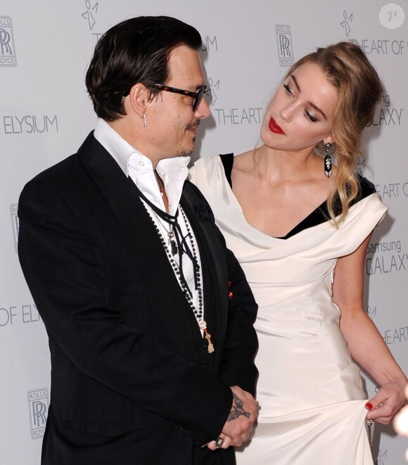 Johnny Depp et Amber Heard à Los Angeles le 10 janvier 2015