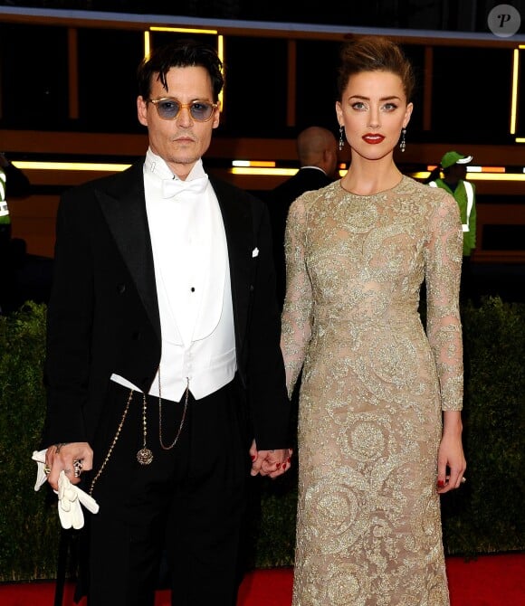Johnny Depp et Amber Heard alors du gala du MET à New York le 5 mai 2014