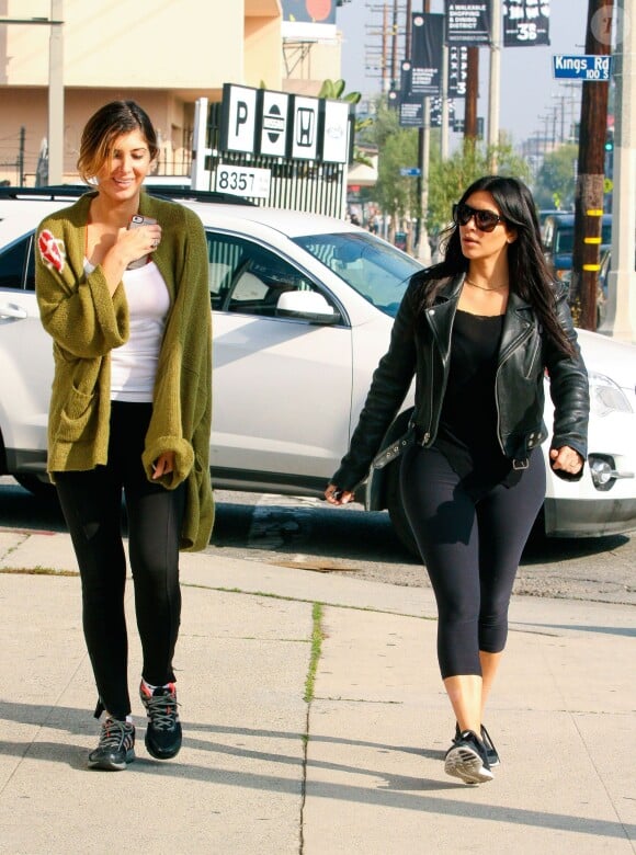 Kim Kardashian et Brittny Gastineau à Los Angeles, le 4 février 2015.