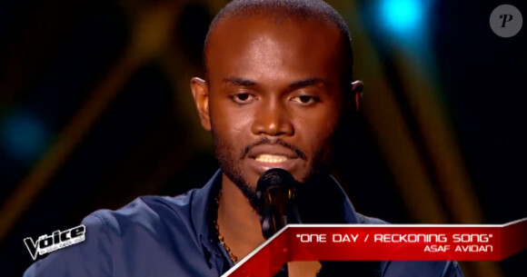 Alvy Zamé dans The Voice 4, sur TF1, le samedi 7 février 2015