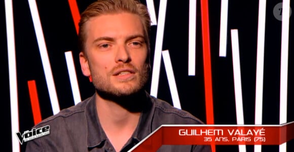 Guilhem Valayé dans The Voice 4, sur TF1, le samedi 7 février 2015