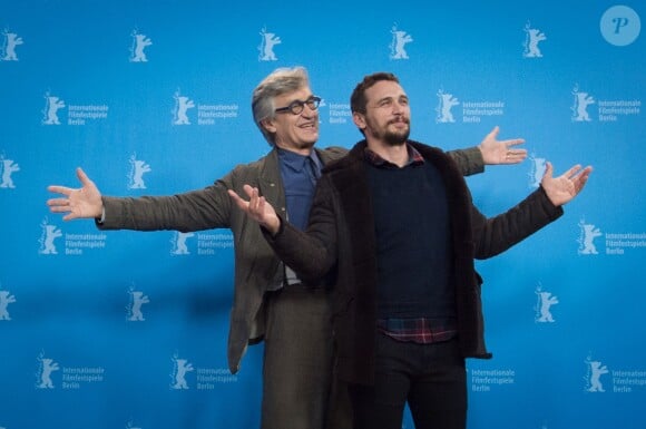 Wim Wenders et James Franco - Photocall du film "Every Thing Will Be Fine" lors du 65e festival international du film de Berlin (Berlinale 2015) le 10 février 2015.