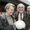 Michèle Alliot-Marie et son père Bernard Marie à Vincennes, le 28 janvier 2007.