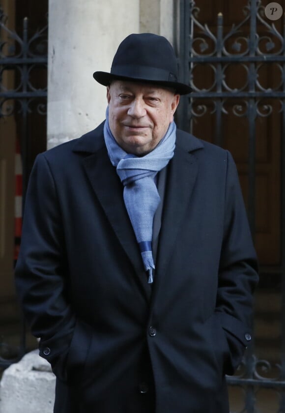 Hervé Bourges - Hommage à Roger Hanin à la synagogue de la rue Buffault à Paris, le 12 février 2015.