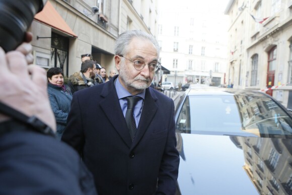 Jacques Attali - Hommage à Roger Hanin à la synagogue de la rue Buffault à Paris, le 12 février 2015.