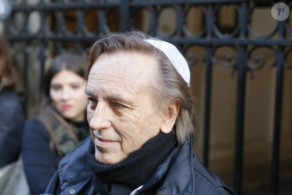 Alexandre Arcady - Hommage à Roger Hanin à la synagogue de la rue Buffault à Paris, le 12 février 2015.
