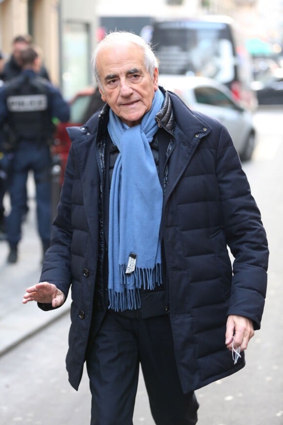 Jean-Pierre Elkabbach - Hommage à Roger Hanin à la synagogue de la rue Buffault à Paris, le 12 février 2015.