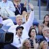 Michelle Dockery et son chéri John Dineen dans les gradins de l'US Open à New York en septembre 2013. Selon les médias britanniques, en février 2015, la star de Downton Abbey et son amoureux se sont fiancés.
