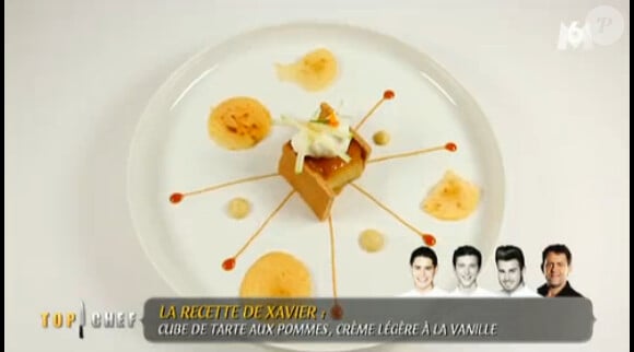 Tarte aux pommes revisitée dans Top Chef 2015, sur M6, le lundi 16 février 2015