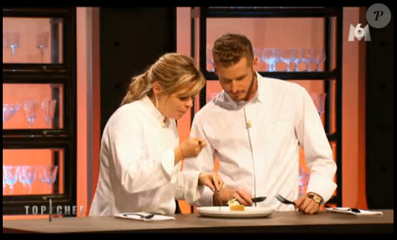 Christelle Brua et Yann Couvreur dans Top Chef 2015, sur M6, le lundi 16 février 2015