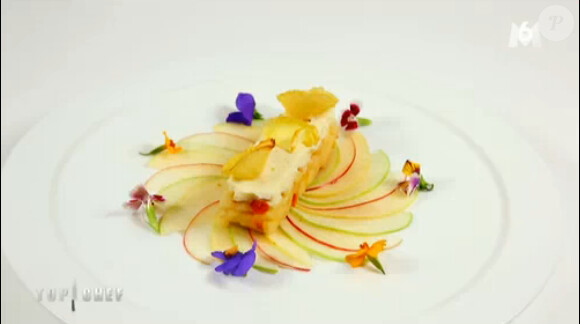 Tarte aux pommes revisitée dans Top Chef 2015, sur M6, le lundi 16 février 2015