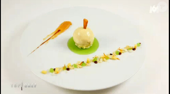 Tarte aux pommes revisitée dans Top Chef 2015, sur M6, le lundi 16 février 2015