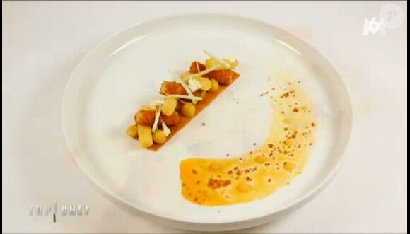 Tarte aux pommes revisitée dans Top Chef 2015, sur M6, le lundi 16 février 2015