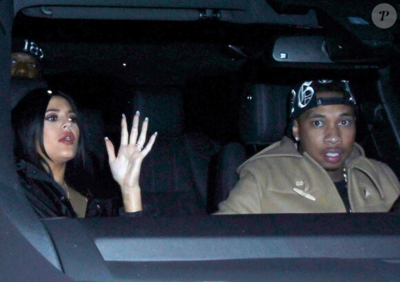 Kylie Jenner et Tyga quitte la boîte de nuit Project à Los Angeles, le 9 janvier 2015.