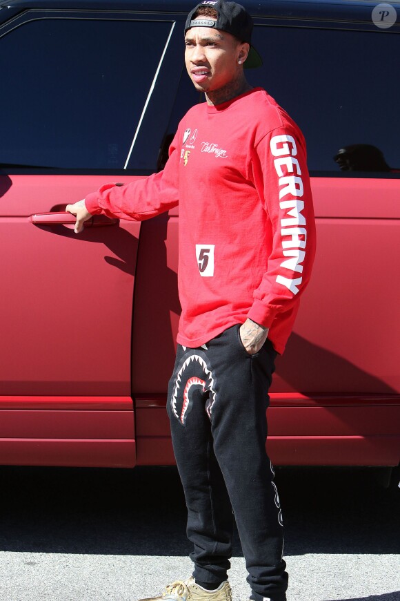 Tyga à Beverly Hills, Los Angeles, le 10 février 2015.