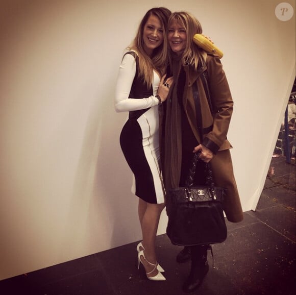 Blake Lively et sa mère lors du défilé Gabriela Cadena automne-hiver 2015 au One World Trade Center. New York, le 12 février 2015.