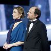 Julie Gayet et Denis Podalydès - 40e cérémonie des César au théâtre du Châtelet à Paris, le 20 février 2015.