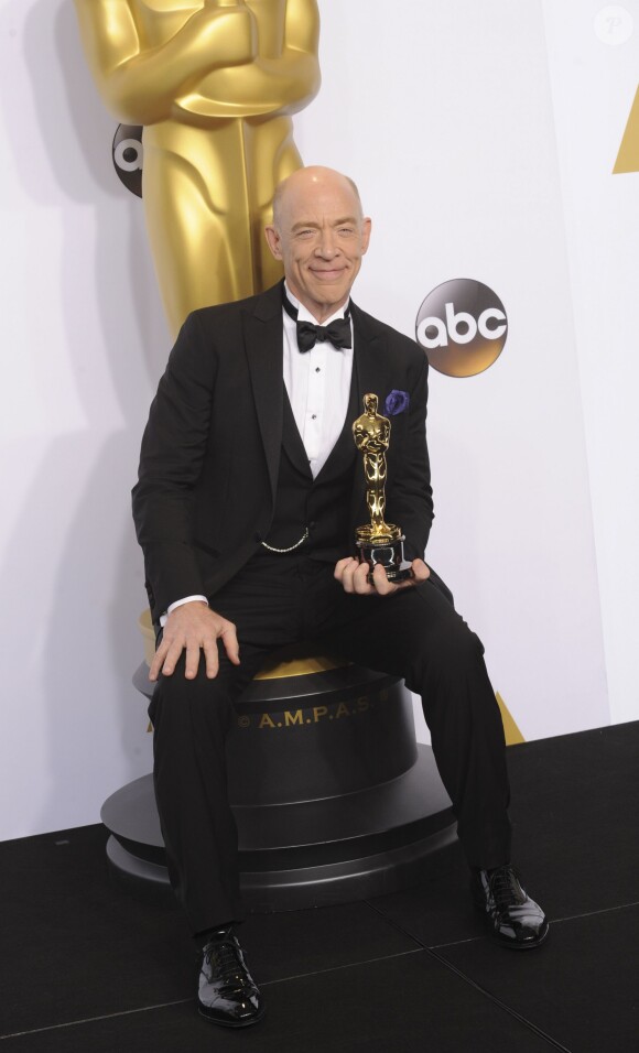 J.K Simmons - Press Room lors de la 87e cérémonie des Oscars à Hollywood, le 22 février 2015.