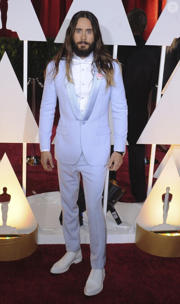 Jared Leto (Costume Givenchy) - 87e cérémonie des Oscars le 22 février 2015 à Los Angeles