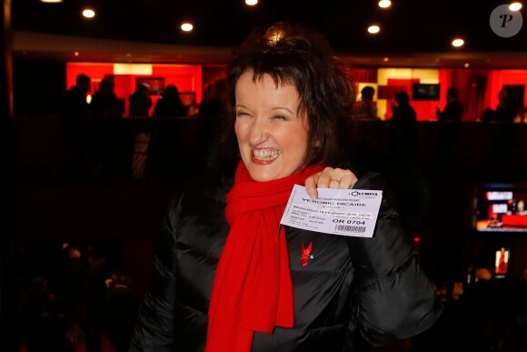 Exclusif - Anne Roumanoff - Spectacle de Véronic DiCaire à l'Olympia à Paris. Le 18 février 2015