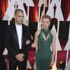 Scarlett Johansson et son époux Romain Dauriac à la 87e cérémonie des Oscars à Hollywood, le 22 février 2015.