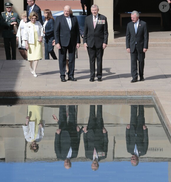 Le roi Harald V et la reine Sonja de Norvège en visite en Australie, à Canberra, le 23 février 2015