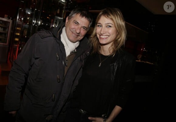 Jean-Marie Bigard et Pauline Lefevre - Chantal Ladesou aux platines du restaurant "la Gioia" à Paris le 25 février 2015.