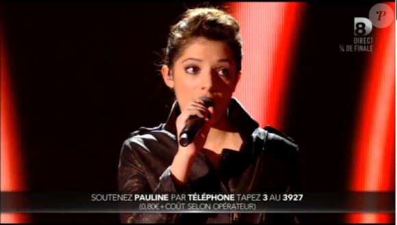Pauline dans Nouvelle Star 2015 sur D8, le jeudi 26 février 2015.