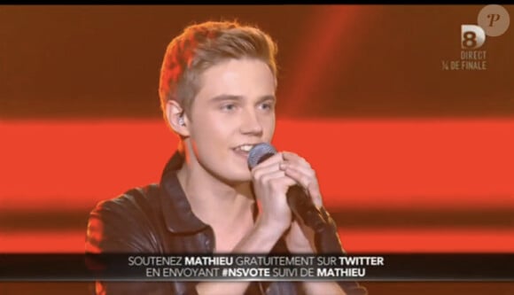Mathieu dans Nouvelle Star 2015 sur D8, le jeudi 26 février 2015.