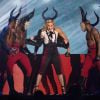Madonna sur scène lors des BRIT Awards 2015 à Londres, le 25 février 2015.