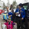 La princesse Victoria de Suède, le prince Daniel et la princesse Estelle - La famille royale suédoise et la famille royale norvégienne assistent aux Championnats du monde de ski nordique de la FIS à Falun le 27 février 2015