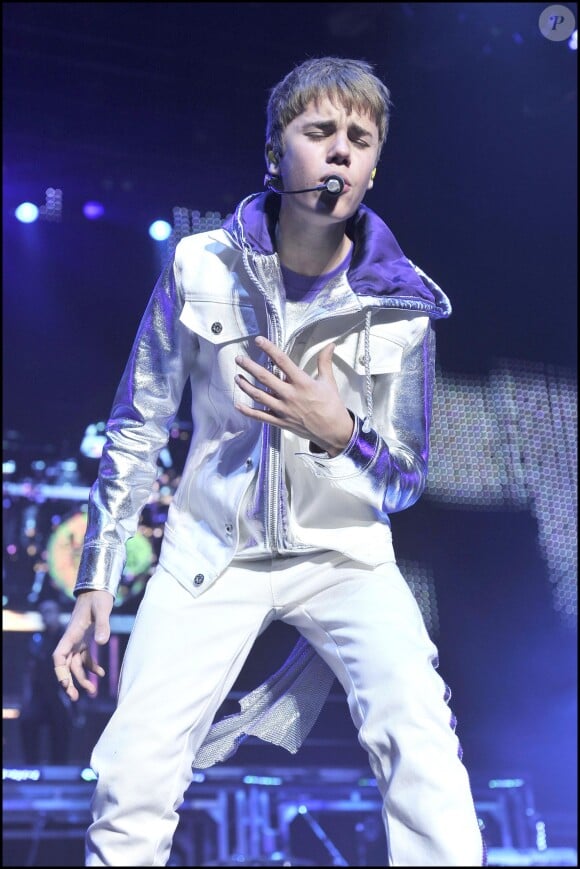 Justin Bieber en concert avec My World Tour le 4 mars 2011 en Angleterre