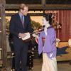 Le prince William a eu droit à une performance de geishas (et un cadeau de leur part pour le prince George) au siège de la chaîne NHK, à Tokyo, le 28 février 2015, lors de sa visite officielle au Japon.
