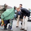 Le prince William à Ishinomaki, ville dévastée par le tsunami de 2011, le 1er mars 2015, dernière étape de sa visite officielle au Japon.