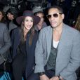Gilles Lellouche, Alice Belaïdi et JoeyStarr - People à la 8ème édition du défilé Etam Lingerie à la piscine Molitor à Paris, le 3 mars 2015.