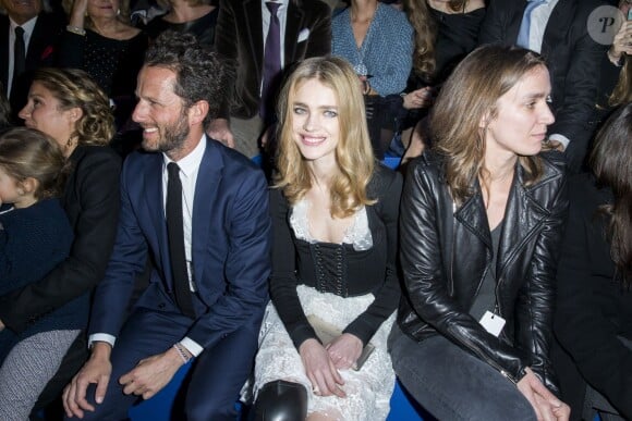 Laurent Milchior (co-gérant du groupe Etam), Natalia Vodianova - People à la 8ème édition du défilé Etam Lingerie à la piscine Molitor à Paris, le 3 mars 2015.