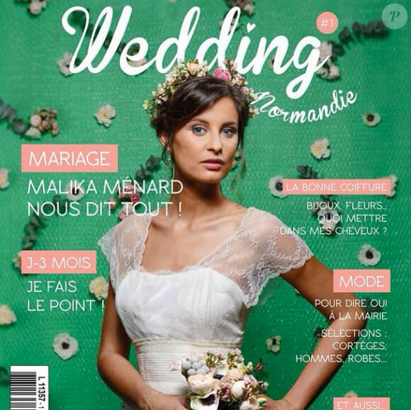 Malika Ménard : divine en mariée en couverture de Wedding Normandie