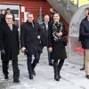 La princesse Victoria et le prince Daniel de Suède visitaient le club de football de l'IFK Östersund, le 4 mars 2015, en visite dans le Jämtland.