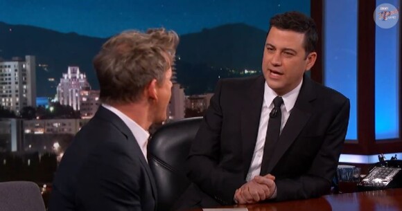 Gordon Ramsay sur le plateau de l'animateur Jimmy Kimmel le 4 mars 2015