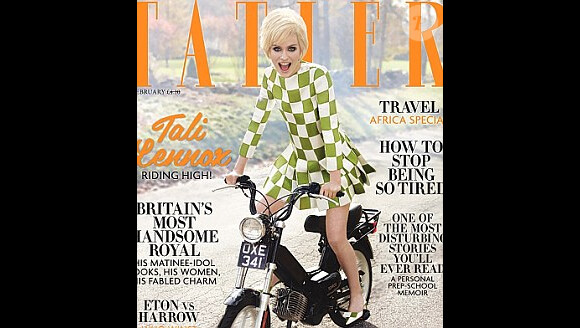 Tali Lennox en couverture du magazine anglais Tatler