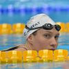Camille Muffat lors du 400 mètres nage libre à Londres, lors des Jeux olympiques de 2012, le 29 juillet 