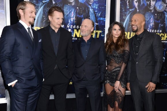 Joel Kinnaman, Liam Neeson, Ed Harris, Genesis Rodriguez et Common - Avant-première du film "Night Run" à New York le 9 mars 2015 