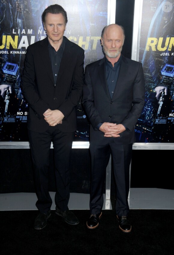 Liam Neeson et Ed Harris - Avant-première du film "Night Run" à New York le 9 mars 2015 