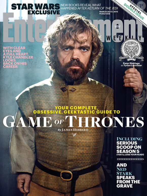 La couverture d'Entertainment Weekly avec Peter Dinklage (Tyrion Lannister)