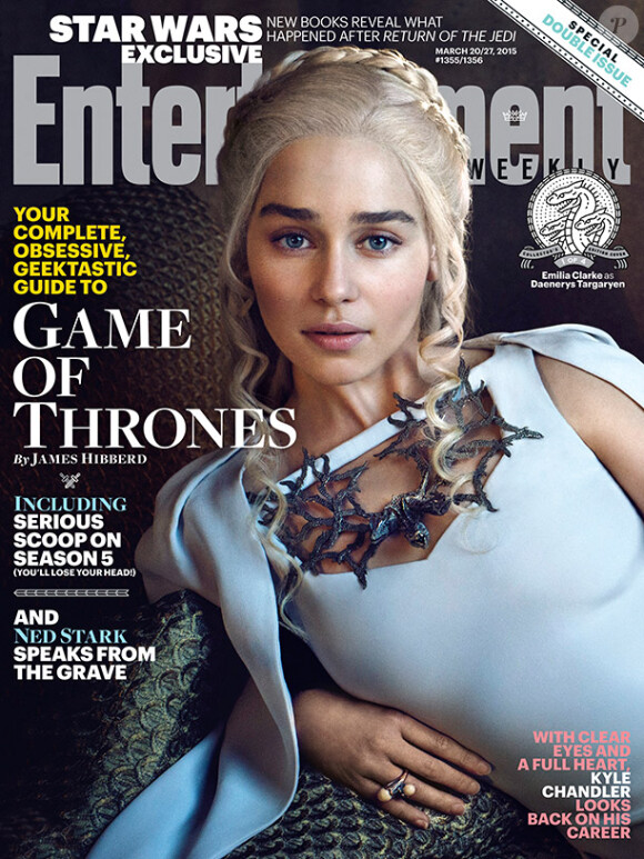 La couverture d'Entertainment Weekly avec Emilia Clarke (Daenerys Targaryen)
