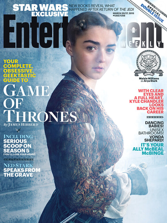 La couverture d'Entertainment Weekly avec Maisie Williams (Arya Stark) 