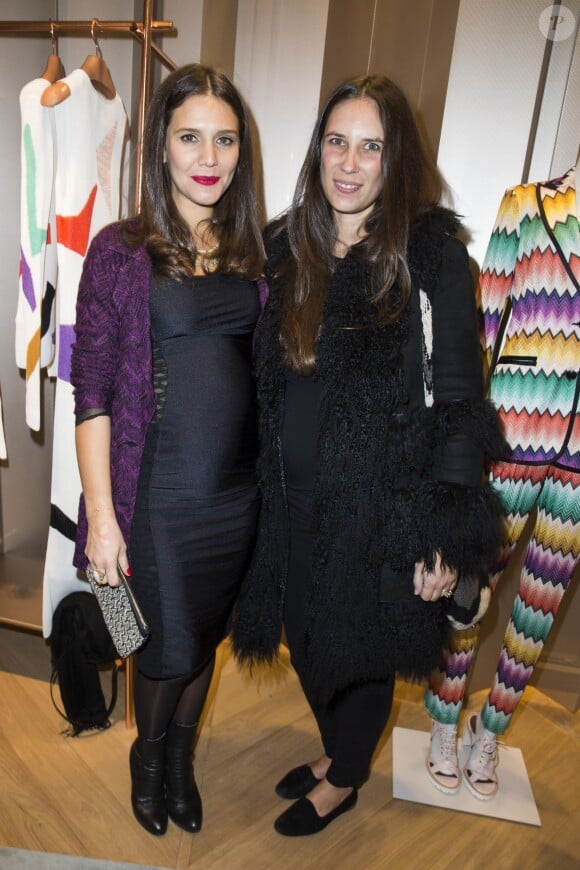 Margherita Missoni et Tatiana Santo Domingo, toutes deux enceintes, lors de l'inauguration de la nouvelle boutique Missoni au 219 rue Saint-Honoré à Paris, le 27 janvier 2015.