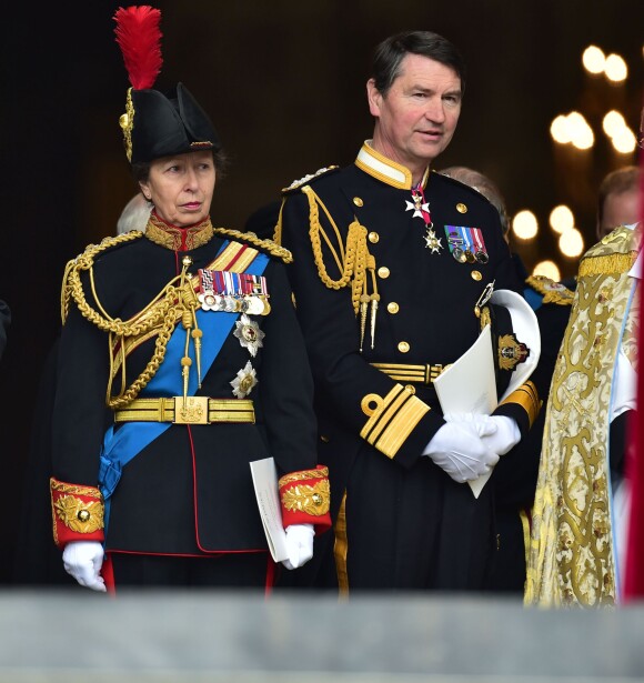 La princesse Anne le 13 mars 2015 en la cathédrale St Paul de Londres à un service commémorant les 453 membres des forces armées britanniques morts lors des opérations en Afghanistan depuis 2001.