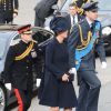 Kate Middleton, enceinte, le prince William et le prince Harry ont assisté, le 13 mars 2015 en la cathédrale St Paul de Londres, avec la reine Elizabeth II et d'autres membres de la famille royale, à un service commémorant les 453 membres des forces armées britanniques morts lors des opérations en Afghanistan depuis 2001.